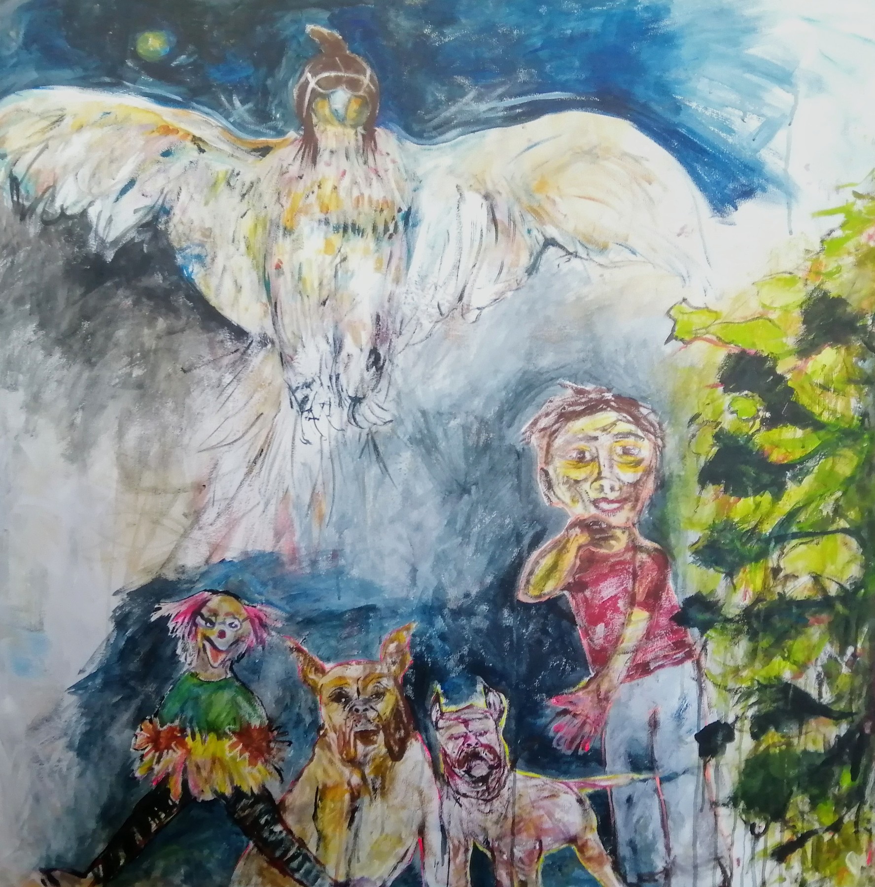 Nightwatch Gathering — original painting by Elke Distelrath