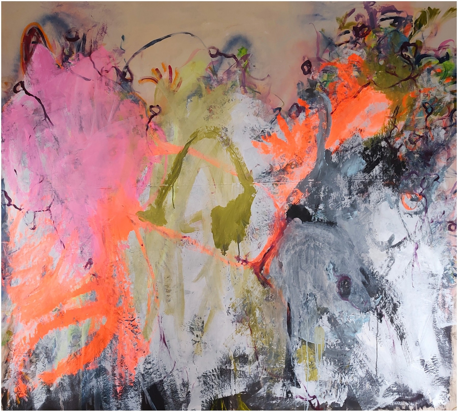 Chaotic Bloom — original painting by Elke Distelrath