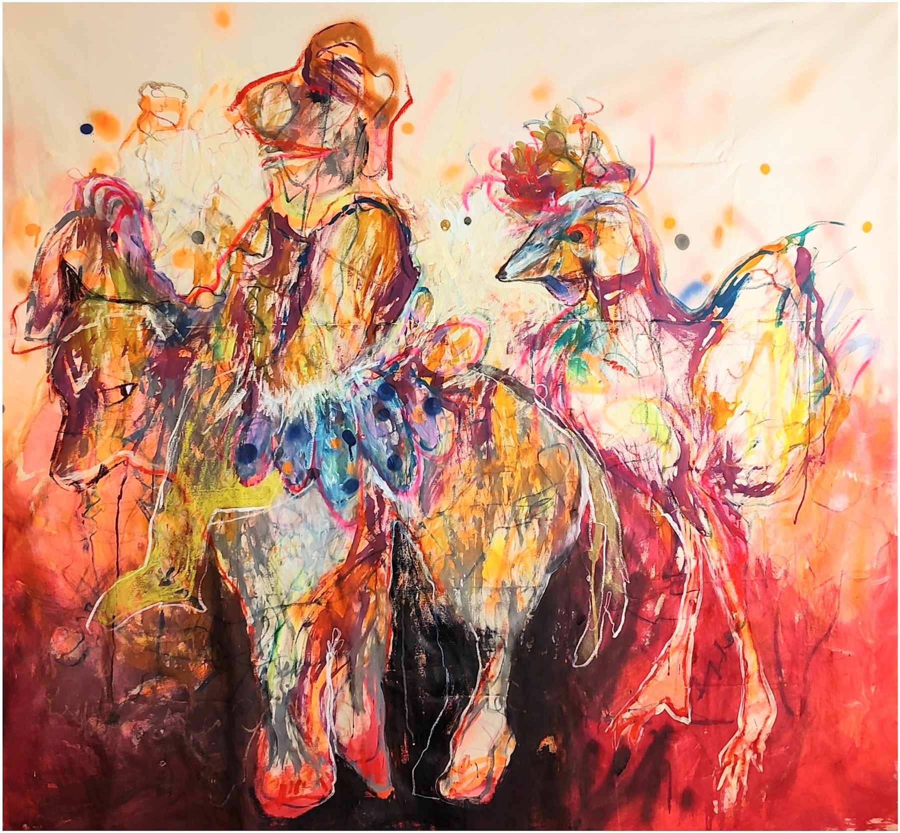 Carnival Menagerie — original painting by Elke Distelrath