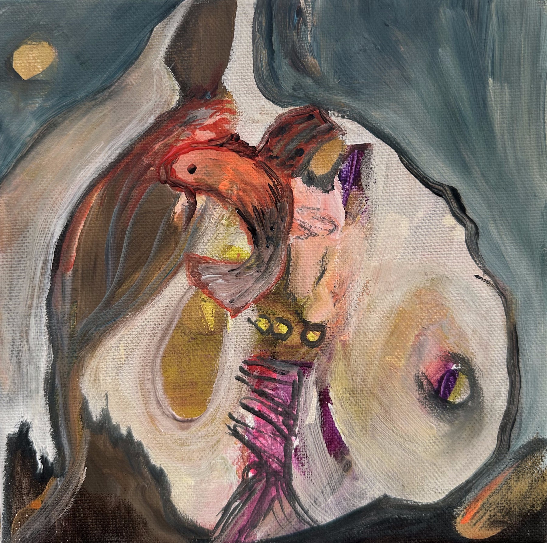 Abstract Fish Motion — original painting by Elke Distelrath