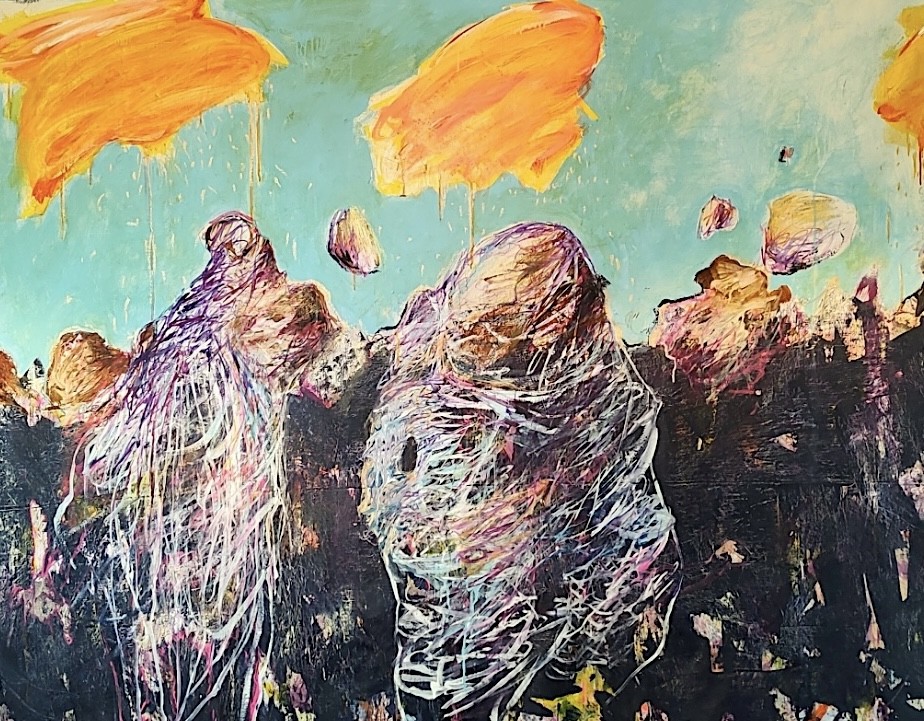 Between Sky and Burden — original painting by Elke Distelrath