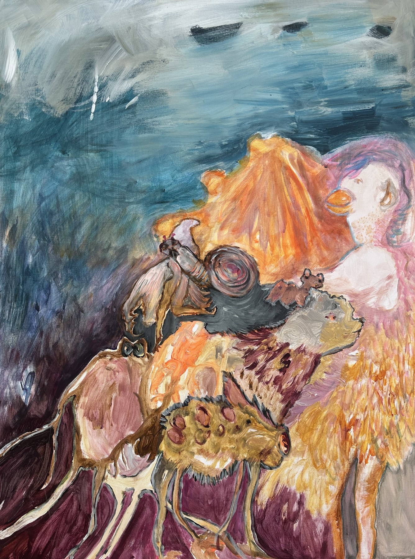 Sea of Embers, Originalgemälde von Elke Distelrath